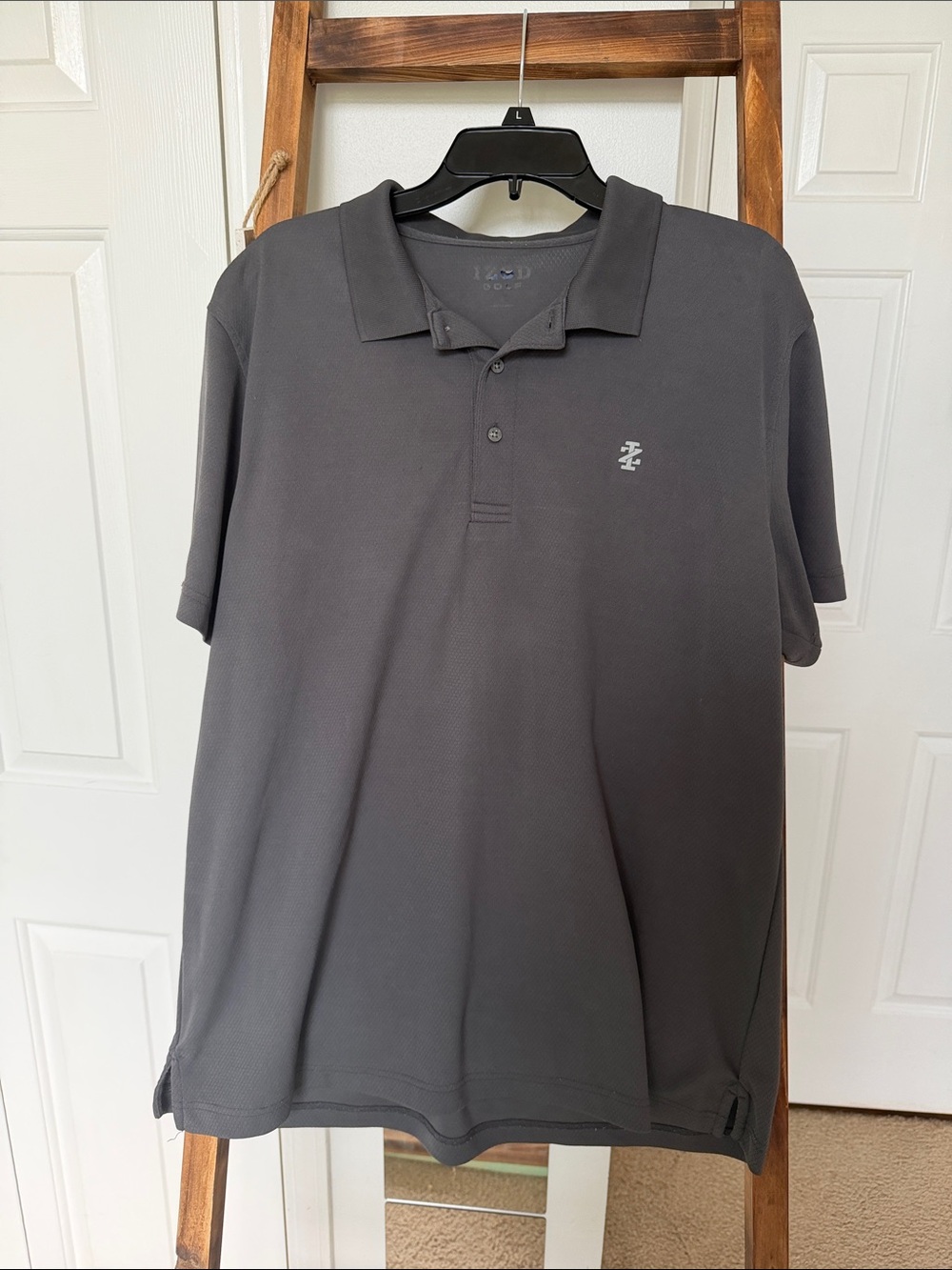 Izod. Dark Gray. Golf short sleeve Polo Shirt